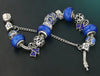 Dark Blue Cancer Awareness Charm Bracelet - Fabulous at 40+