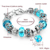 Aquamarine Bracelet with Austrian Crystal Charms - Fabulous at 40+