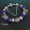 Purple Cancer Awareness Charm Bracelet - Fabulous at 40+