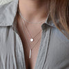 Multi-Layers Bar Coin Charm Necklace - Fabulous at 40+