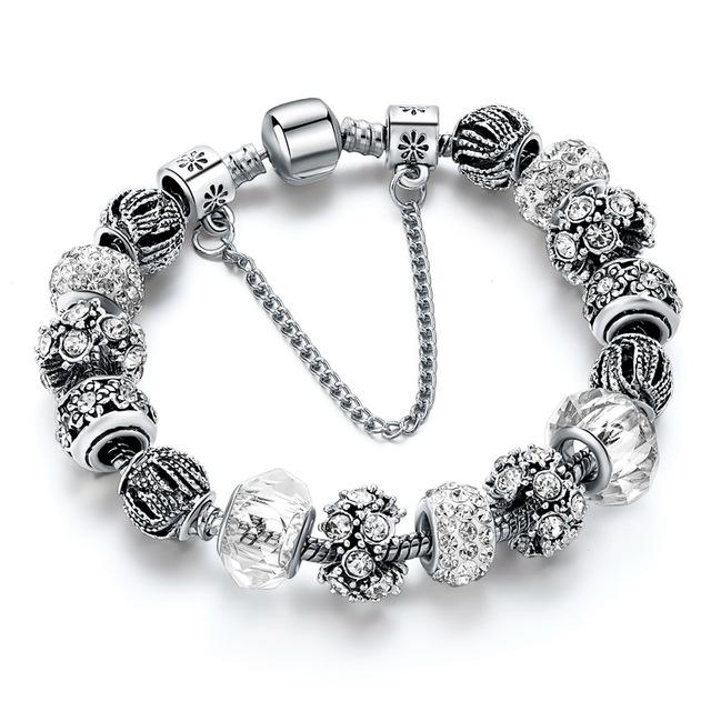 Diamond Birthstone Bracelet with Austrian Crystal Charms - Fabulous at 40+