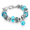 Aquamarine Bracelet with Austrian Crystal Charms - Fabulous at 40+