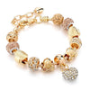 Luxury Gold & Crystal Heart Charm Bracelets - Fabulous at 40+