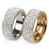 5 Rows Crystal Gold Ring - Fabulous at 40+