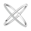 Platinum Cross Infinity Ring - Fabulous at 40+