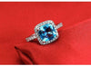 White Gold or Gold Ring with White, Pink or Sky Blue Diamond - Fabulous at 40+