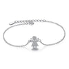 925 Sterling Silver Crystal Infinity Charm Bracelet - Fabulous at 40+