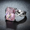 18K Gold Plated Ring with Amethyst Birthstone Crystal - Fabulous at 40+