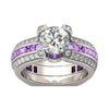 Lavender Purple Birthstone Ring Set - June - Fabulous at 40+