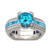 Aquamarine Blue Birthstone Ring Set - March - Fabulous at 40+