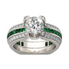 Diamond Green Birthstone Ring Set - Fabulous at 40+