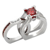 Garnet Red Birthstone Ring Set - January - Fabulous at 40+