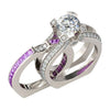 Lavender Purple Birthstone Ring Set - June - Fabulous at 40+