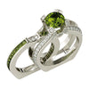 Peridot Green Birthstone Ring Set - August - Fabulous at 40+