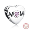 925 Sterling Silver Pink Mom Charm Bead - Fabulous at 40+