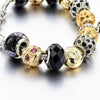 Crystal Black and Gold Charm Heart Bracelet - Fabulous at 40+